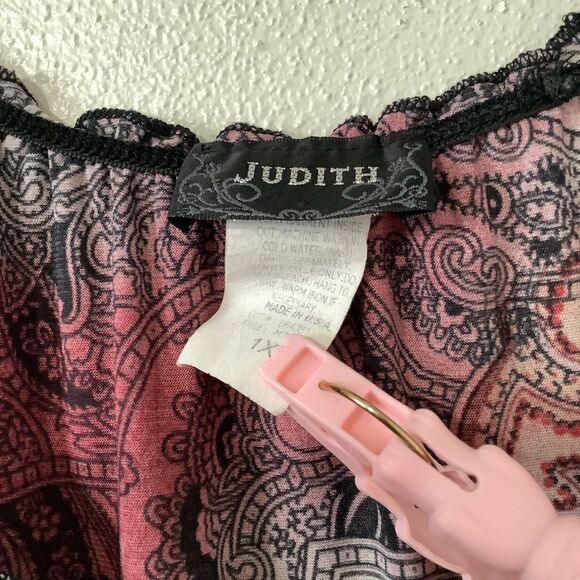 Judith Y2K Whimsigoth Witchy Fairy Grunge Paisley Milkmaid Blouse 1X - Picture 6 of 12